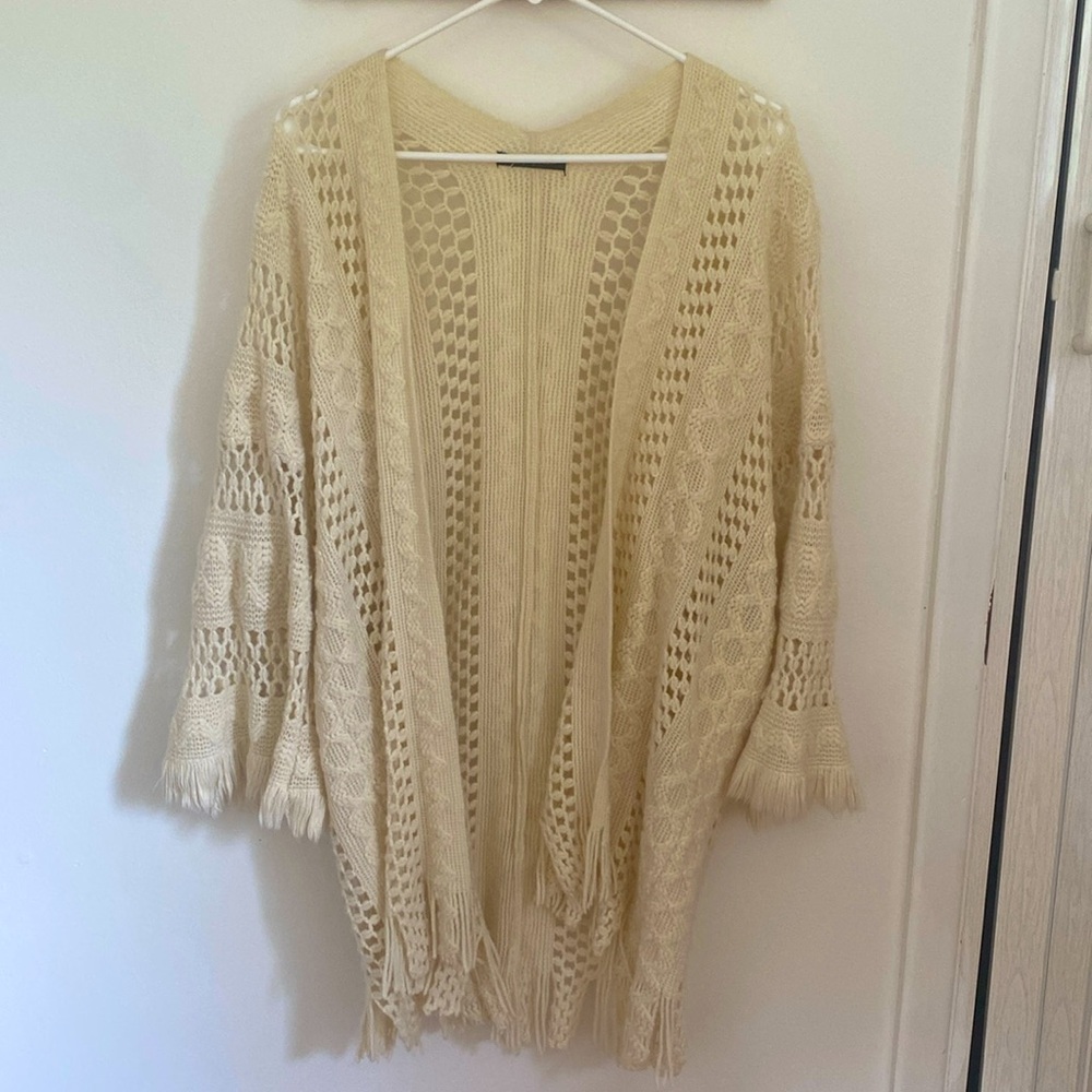 Anthropologie Crochet open cardigan